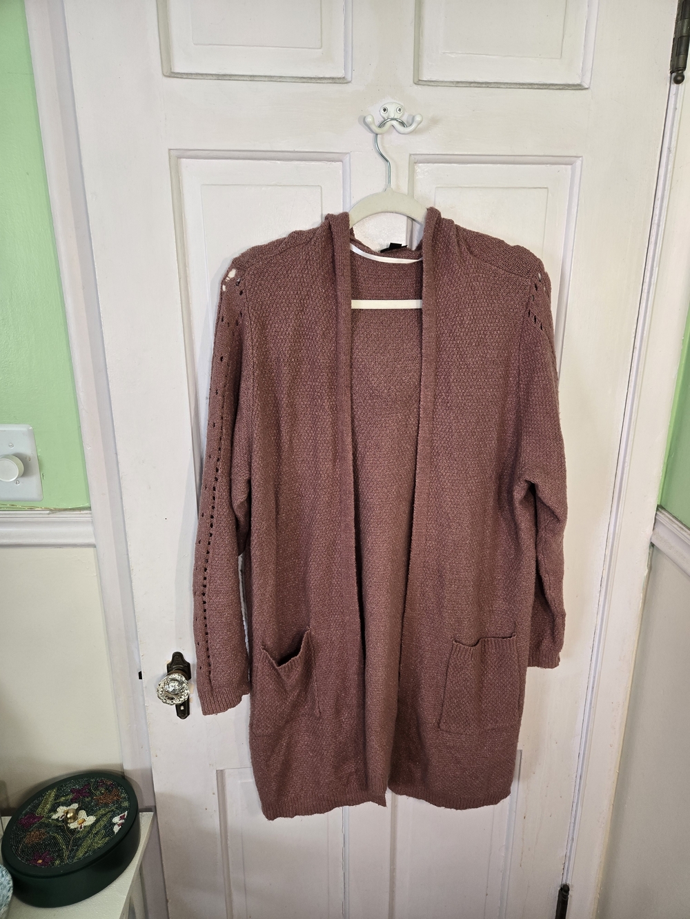 Torrid dusty rose open-front cardigan with pockets Size 2X